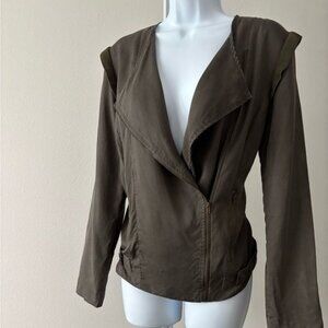ASTR Jacket Size Small Moto Olive Green Rebellious Grunge Cyber Punk Streetwear